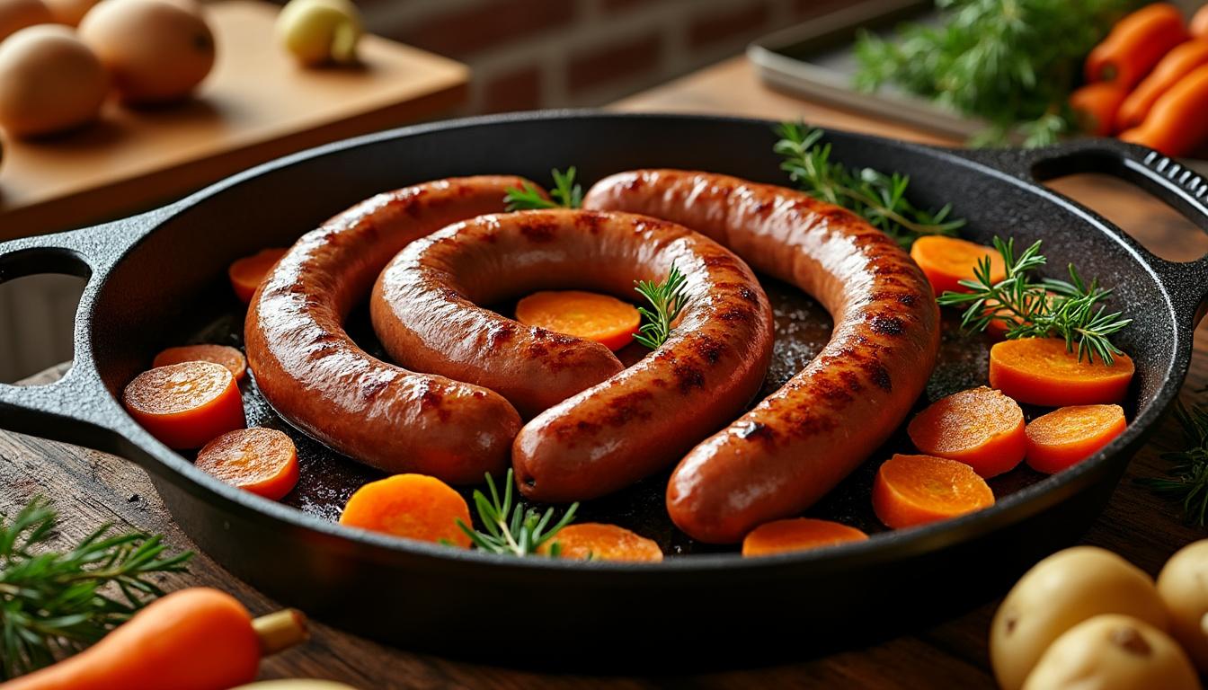 découvrez comment cuire une saucisse de toulouse au four simplement pour un repas savoureux et facile à préparer. suivez nos conseils pour une cuisson parfaite et un goût authentique.