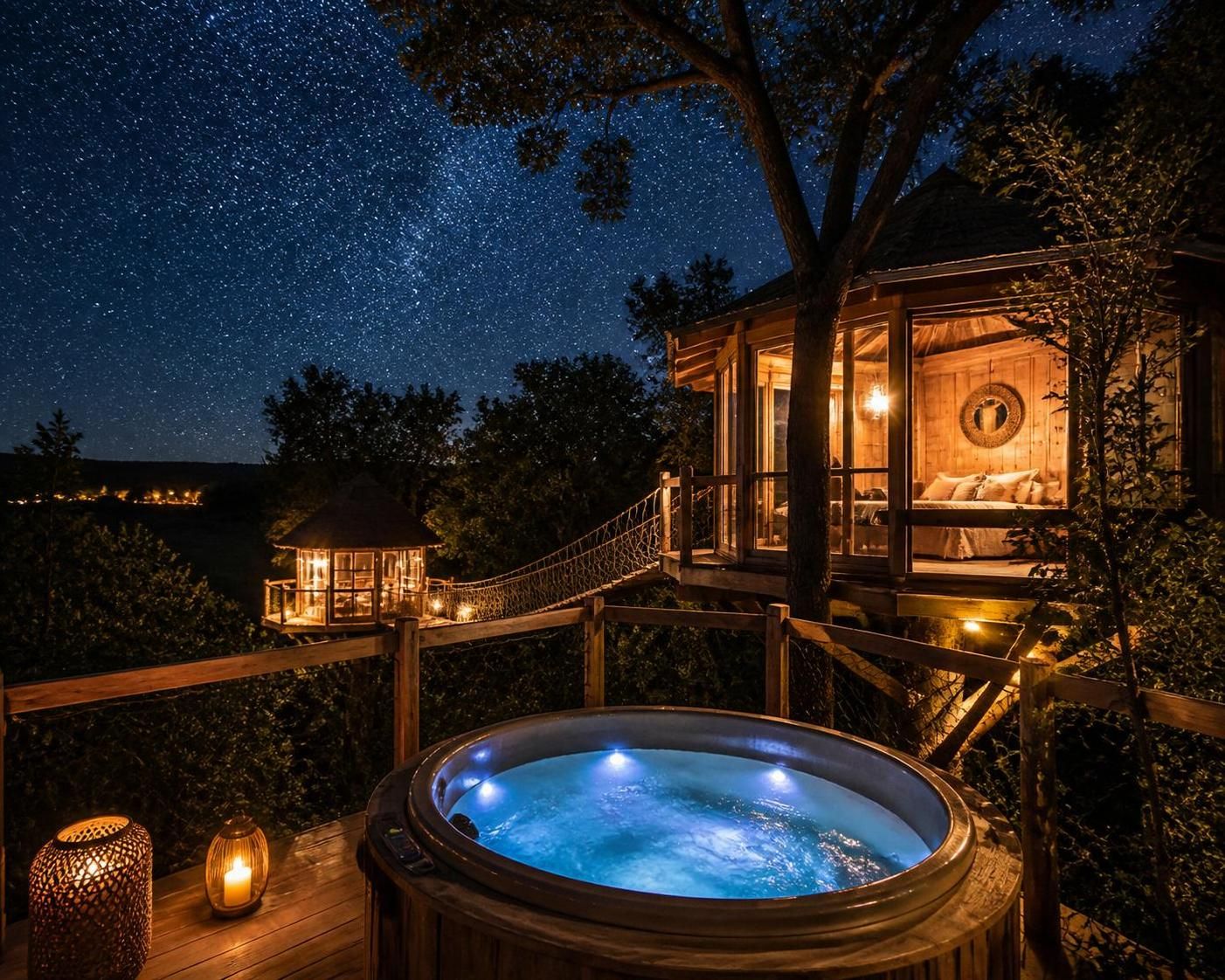 découvrez une nuit insolite en occitanie avec jacuzzi pour un moment de détente unique, alliant confort et bien-être au cœur d'un cadre exceptionnel.